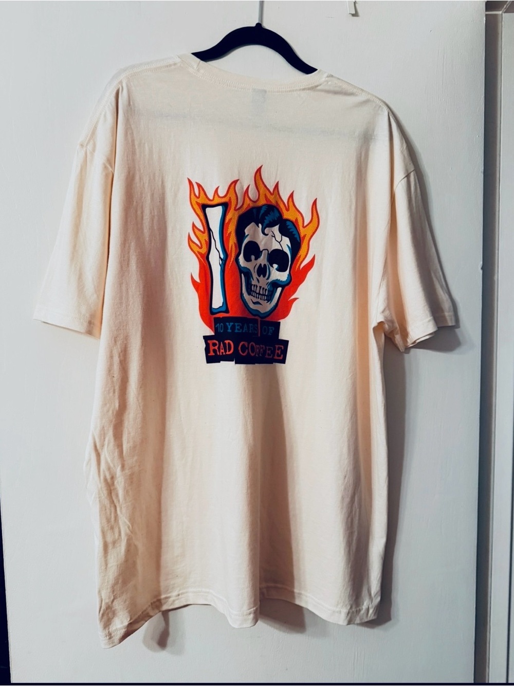 RAD Coffee Oatmeal Softstyle T-Shirt Sz XL Unisex